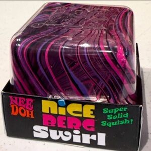 Nee Doh Nice Berg Swirl Squish Toy - Purple & Pink Swirl